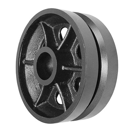 Durastar Wheel; 8X3 V-Groove Steel (Black); 1-15/16 Plain Bore 830VG86B